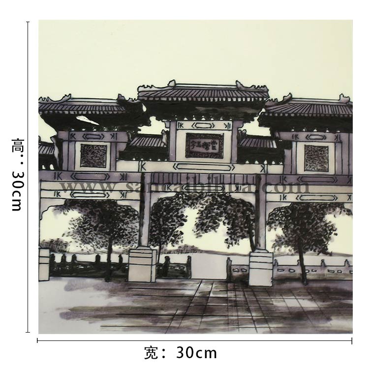 傳統山水風景瓷板畫 傳統山水風景瓷板畫